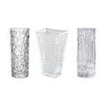 SOGA Home & Living Bundle – Handcrafted Clear Glass Vases for Elegant Home Décor