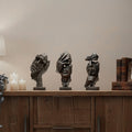 SOGA Home & Living Bundle – Abstract Resin Face Sculptures for Modern Art Home Decor