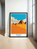 Sudan  Art - Meroë Pyramids  Home Decor - Africa  Living Room Decor
