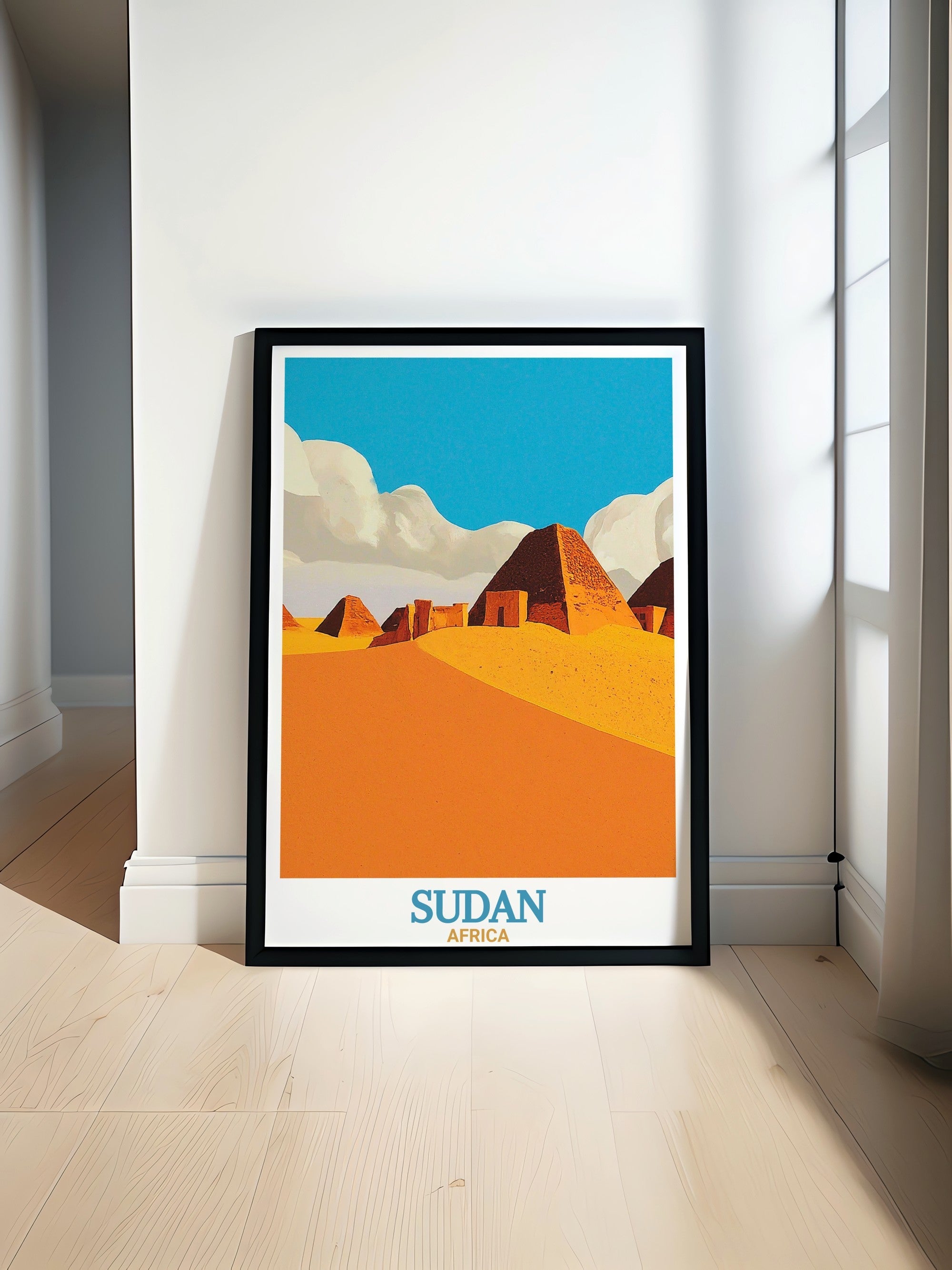 Sudan  Art - Meroë Pyramids  Home Decor - Africa  Living Room Decor