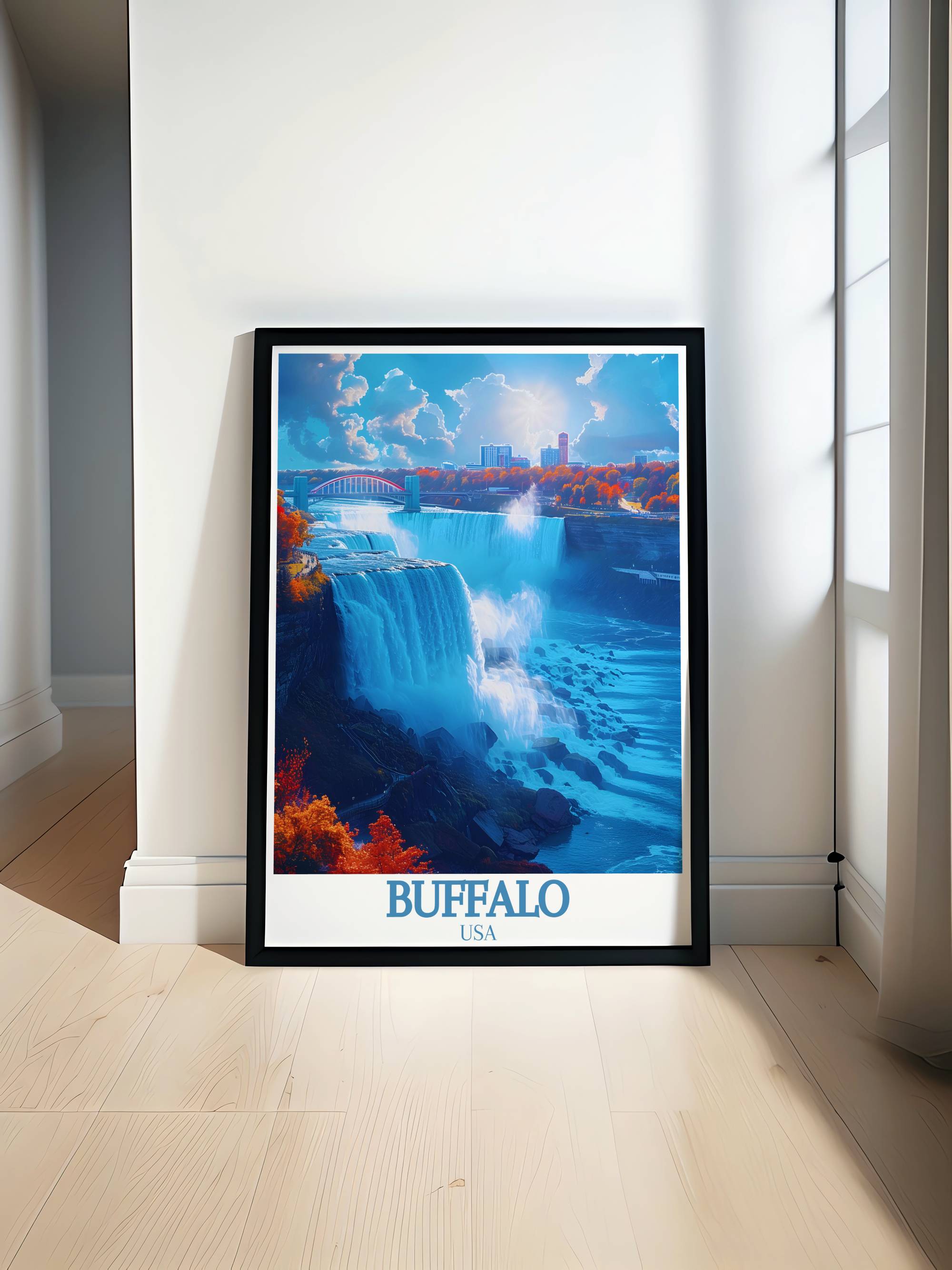 Buffalo   Travel Posters - Niangara Falls  Home Decor - USA  Living Room Decor