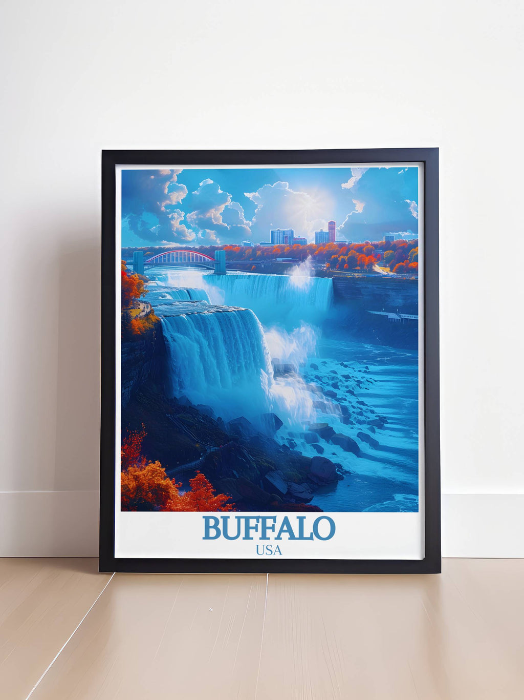 Buffalo   Travel Posters - Niangara Falls  Home Decor - USA  Living Room Decor