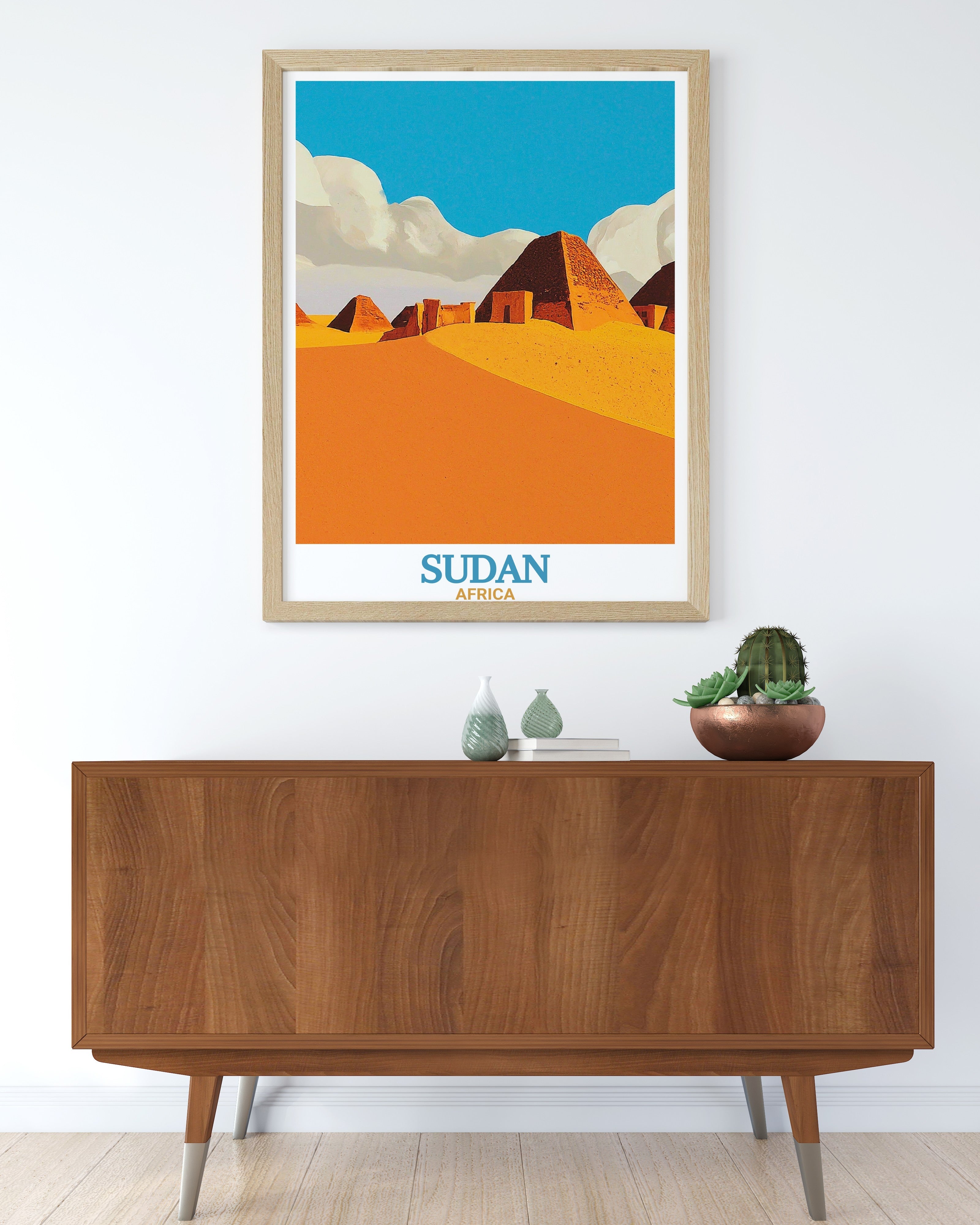 Sudan  Art - Meroë Pyramids  Home Decor - Africa  Living Room Decor
