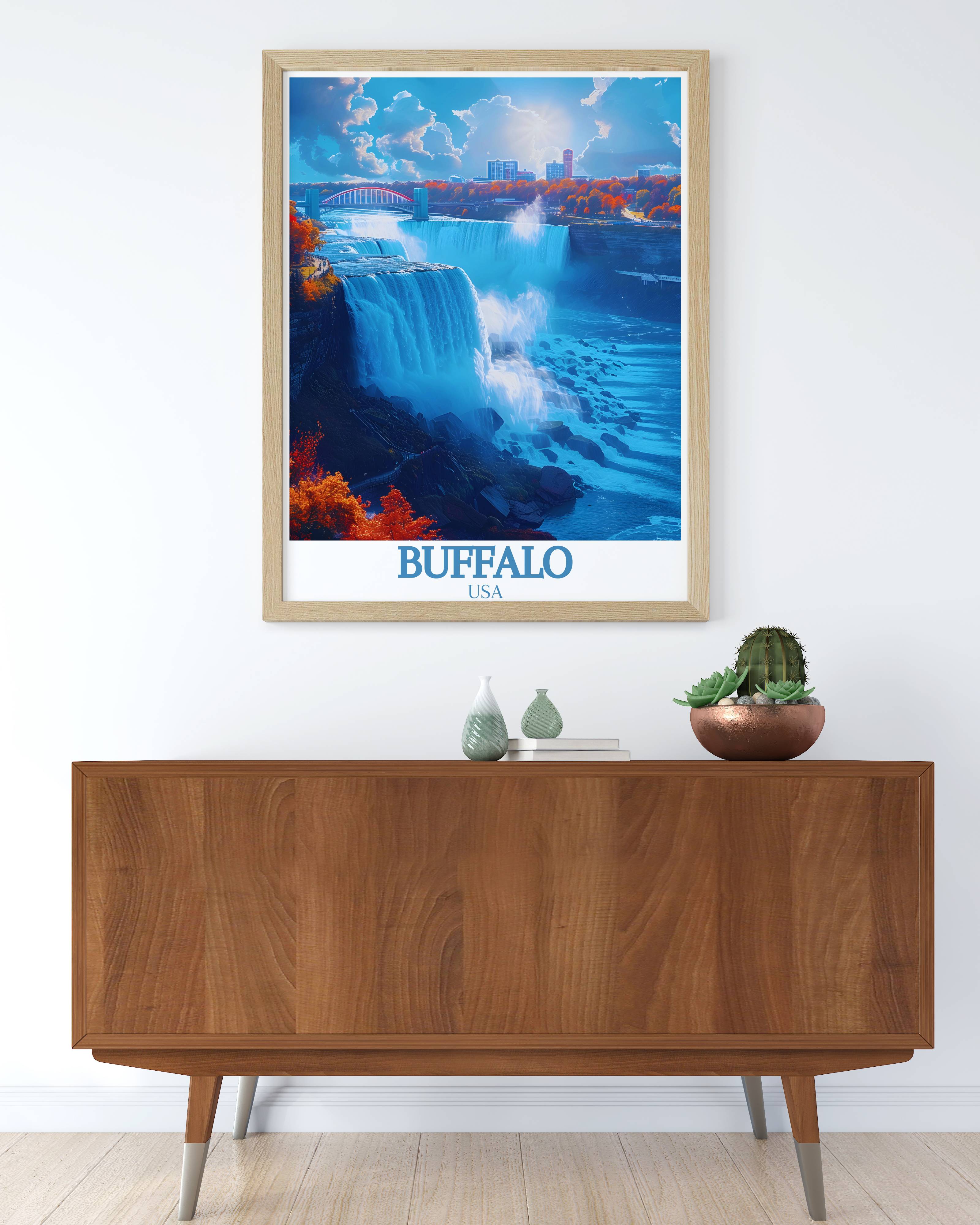 Buffalo   Travel Posters - Niangara Falls  Home Decor - USA  Living Room Decor