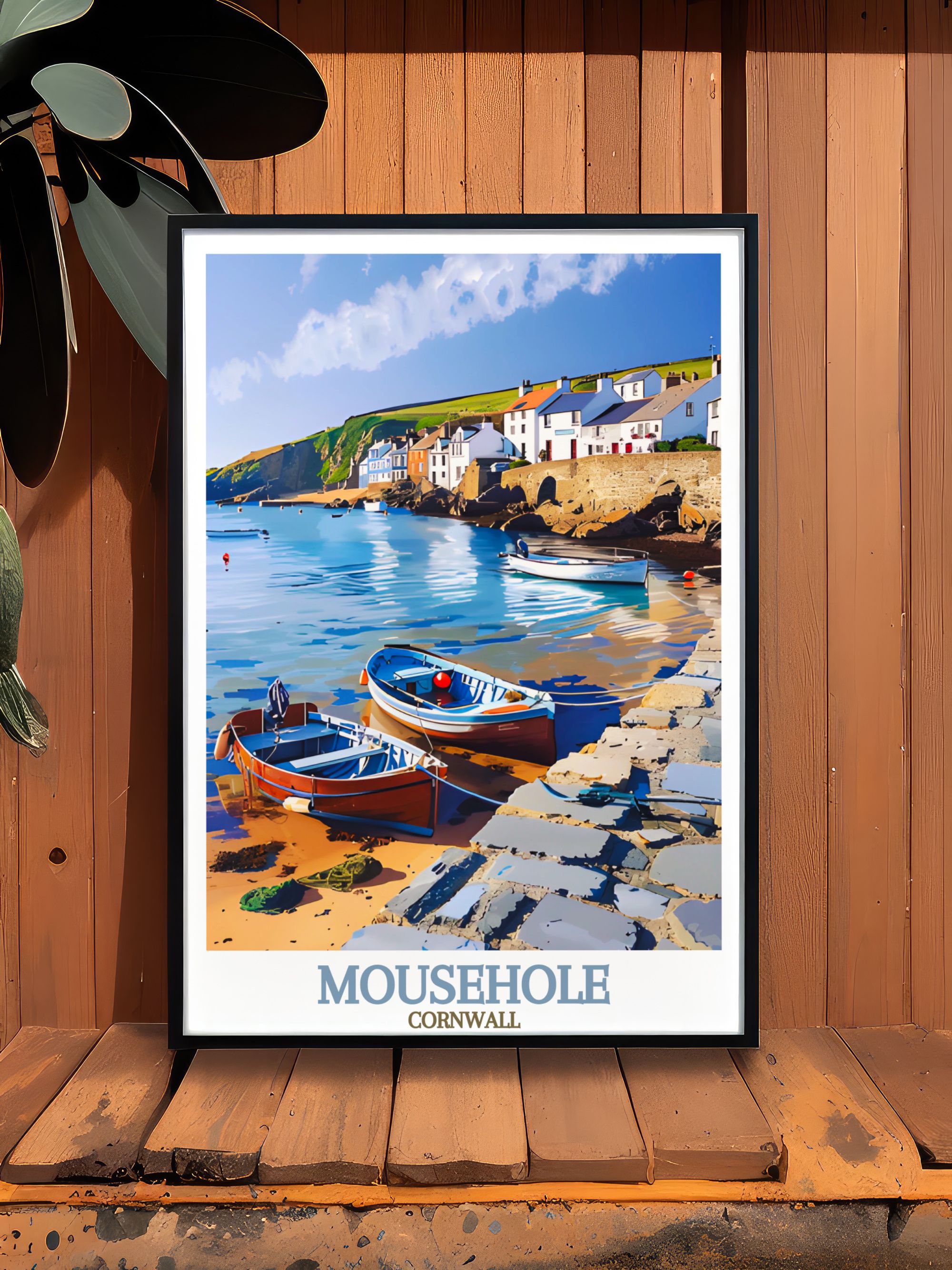 Mousehole Cornwall  Art - Mousehole Harbour  Home Decor - Cornwall  Living Room Decor
