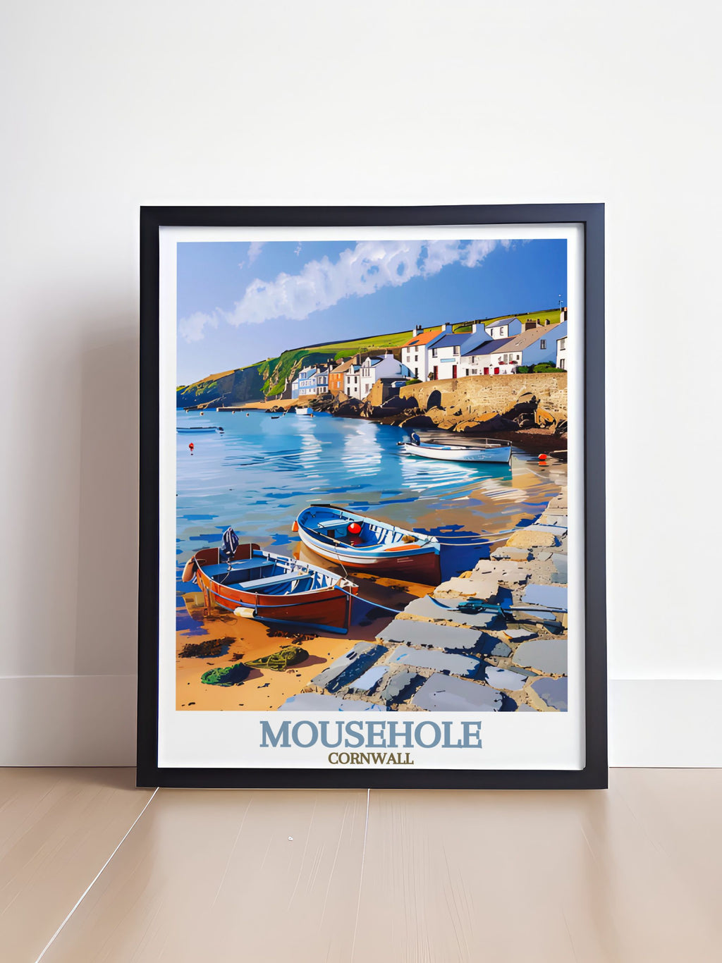 Mousehole Cornwall  Art - Mousehole Harbour  Home Decor - Cornwall  Living Room Decor