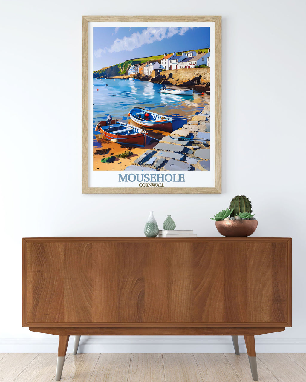 Mousehole Cornwall  Art - Mousehole Harbour  Home Decor - Cornwall  Living Room Decor