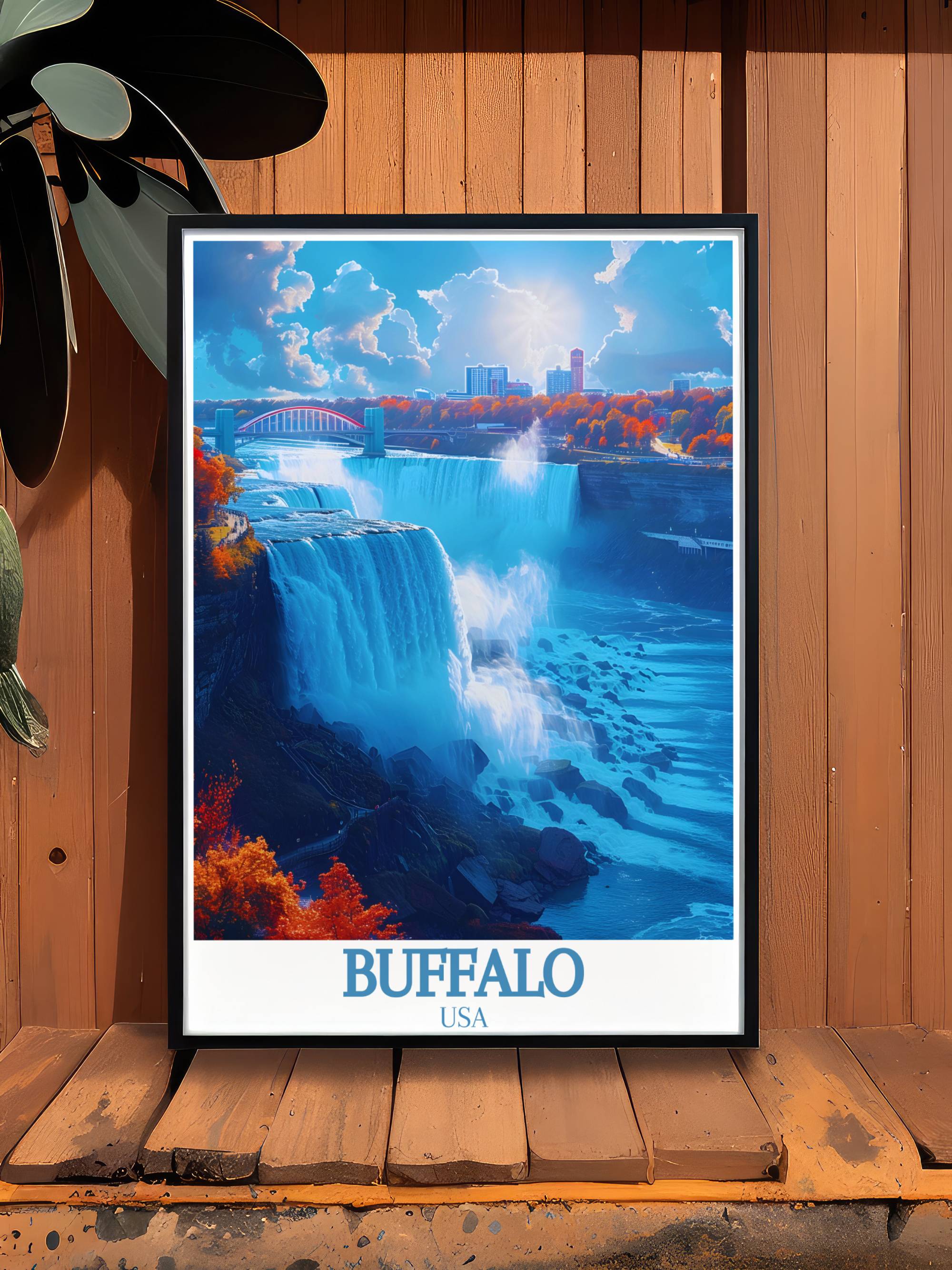 Buffalo   Travel Posters - Niangara Falls  Home Decor - USA  Living Room Decor