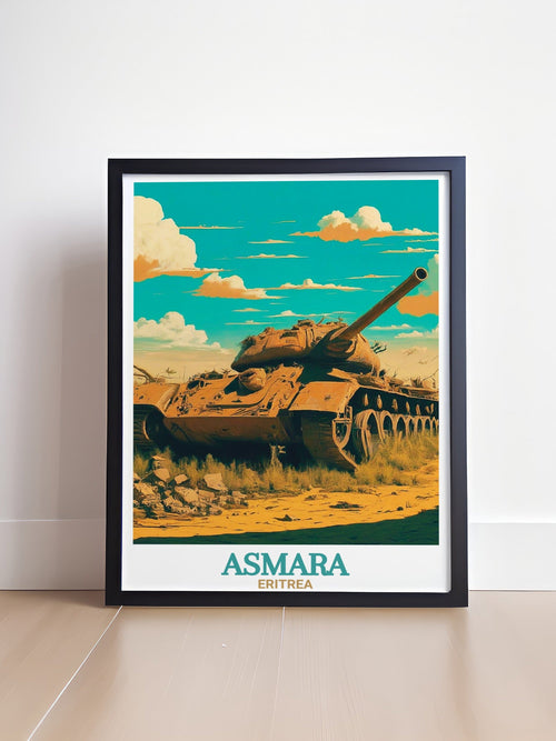 Asmara Art - Tank Graveyard Home Decor - Eritrea Living Room Decor