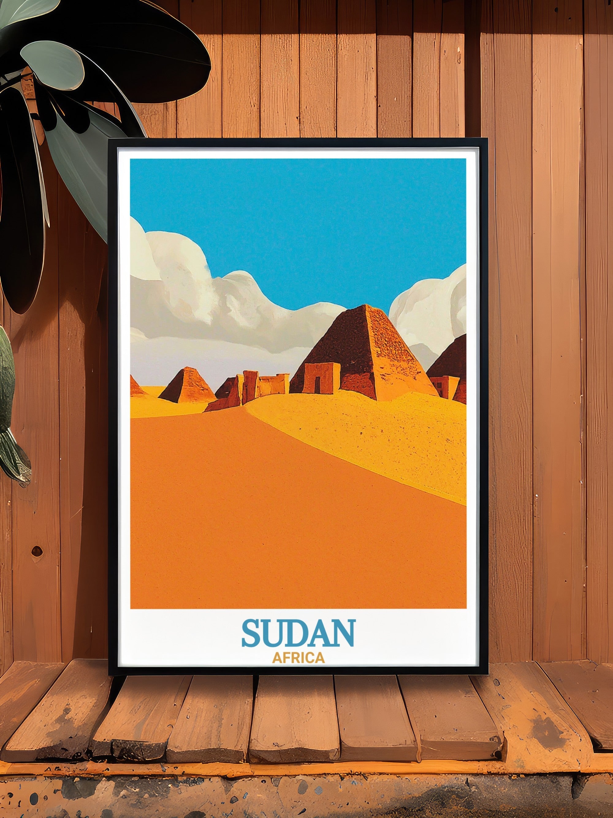 Sudan  Art - Meroë Pyramids  Home Decor - Africa  Living Room Decor
